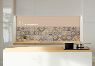 Crédence motif carreaux de ciment